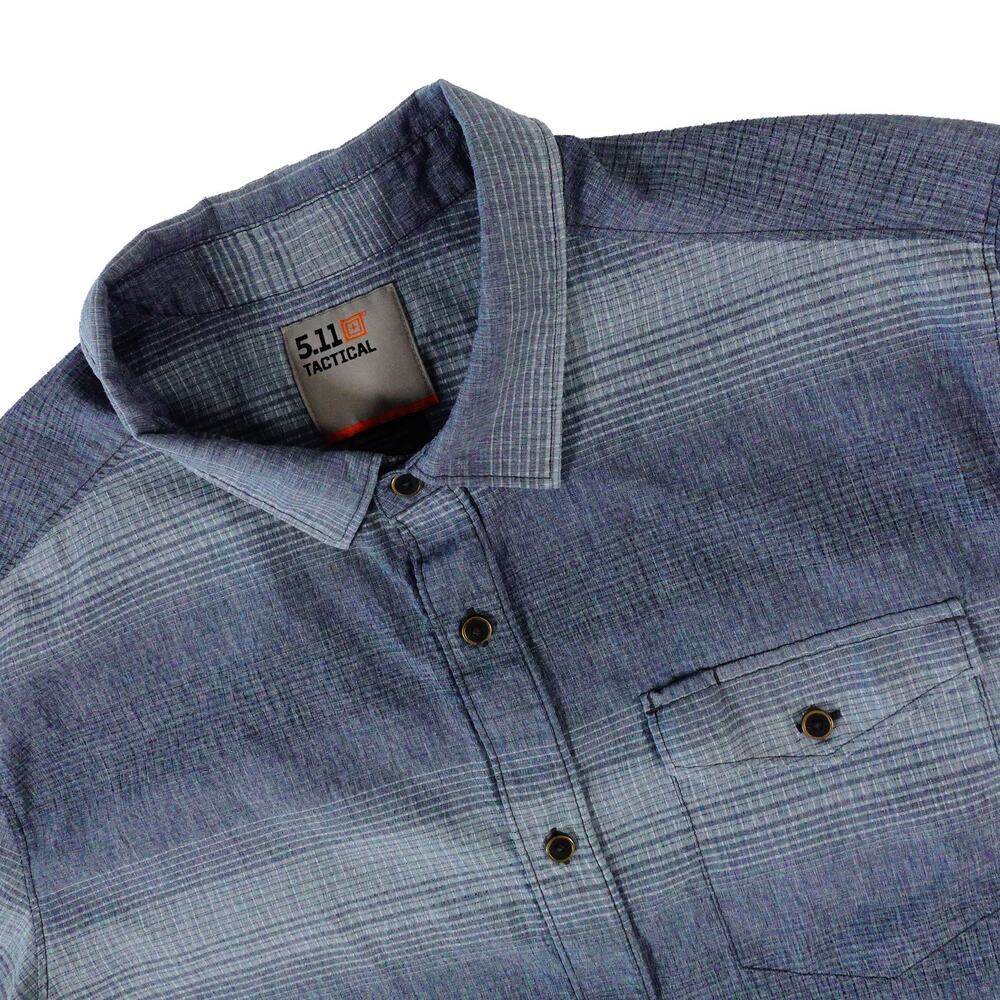 5.11 Tactical Outdoor Casual Button Up Shirt Pocket Gray Men’s Large